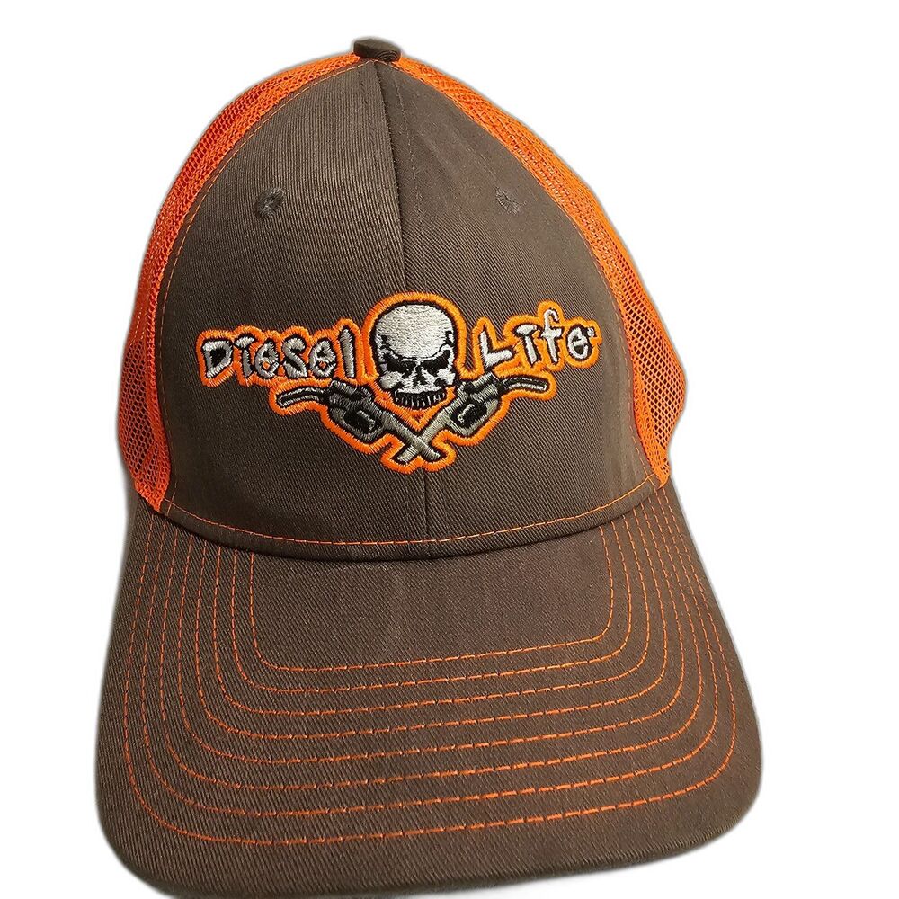 Diesal Life Official Snapback Hat Baseball Cap Adjustable Dark Gray & Orange